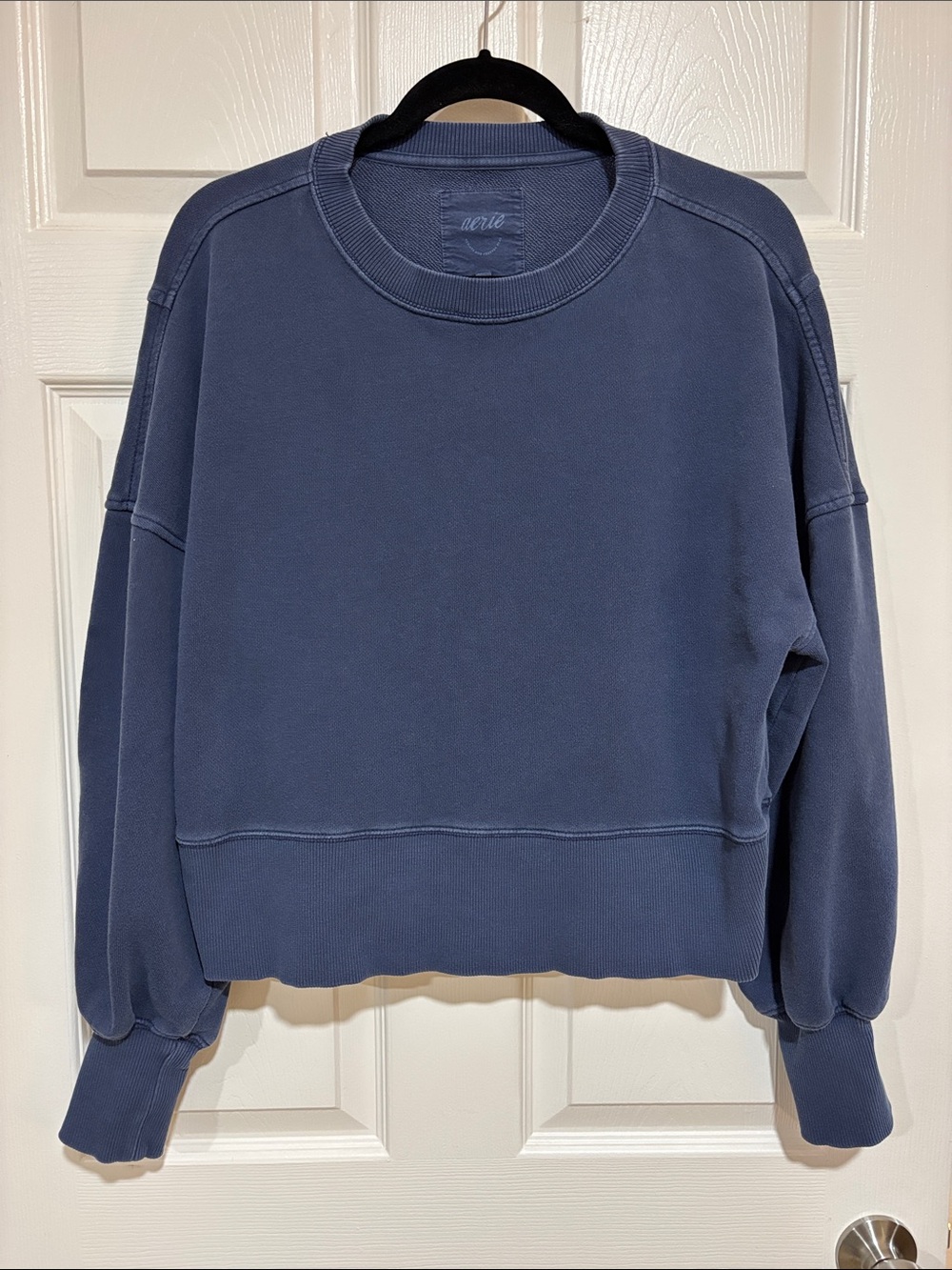 Aerie Blue Crewneck Crop Sweatshirt Size XS